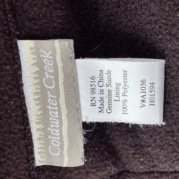 Suede Leather Coat SZ XL Dark Brown Western Boho Worn-in Real Suede Feel READ - Picture 9 of 10